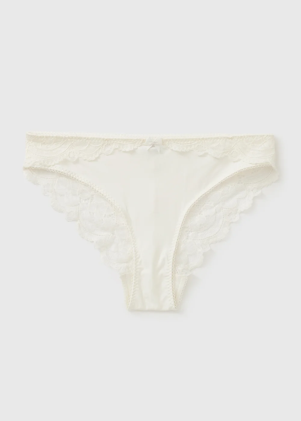 Cream Lace Trim Brazilian Knickers - 8 Image 2