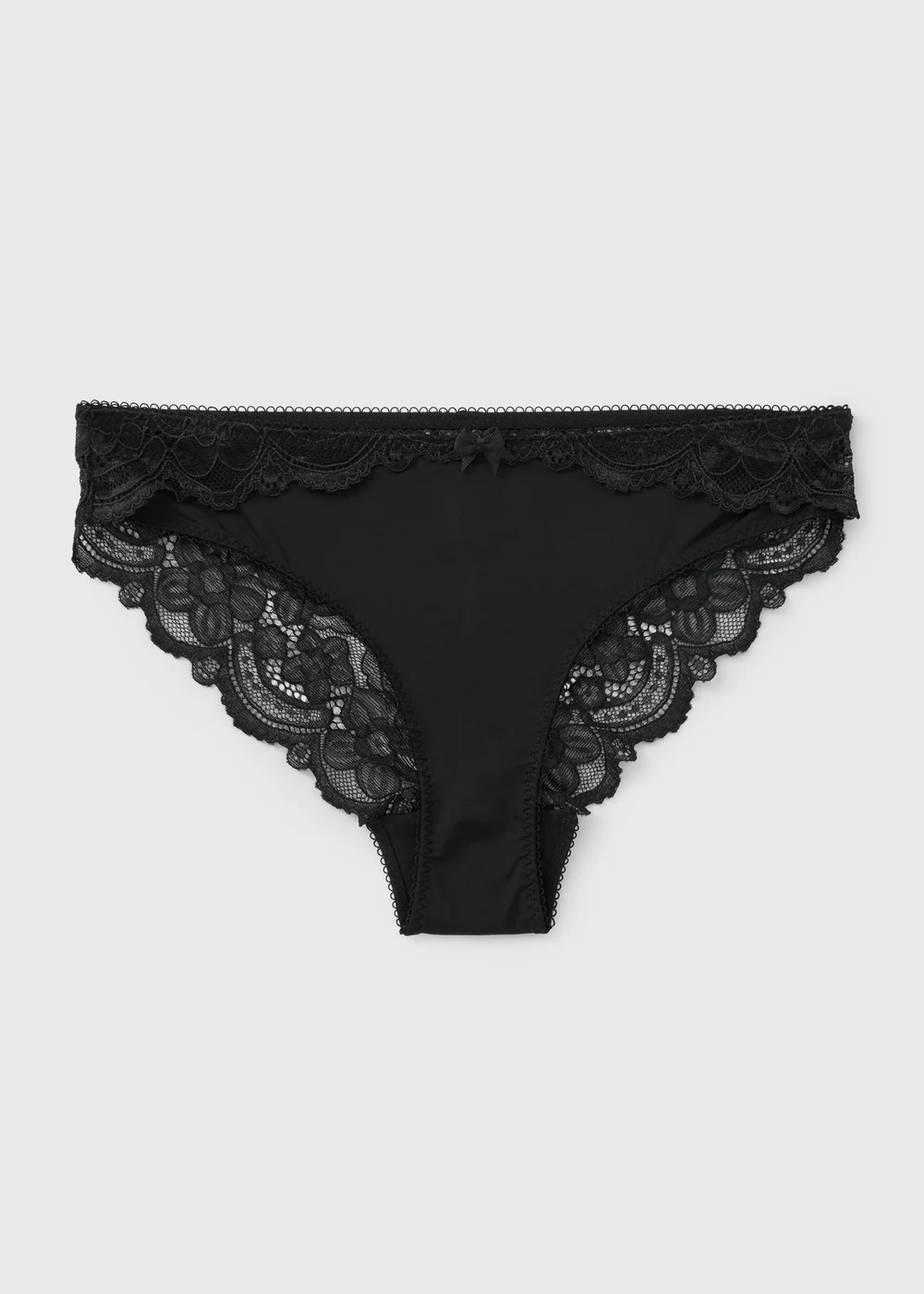 Black Lace Trim Brazilian Knickers - 8 Image 1
