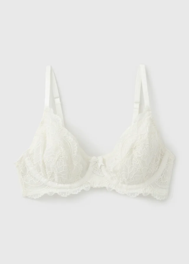 Cream Lace Non Padded Bra