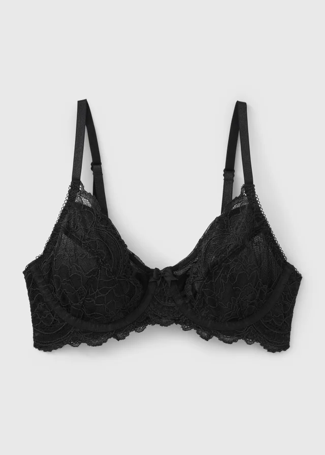 Black Lace Non Padded Bra