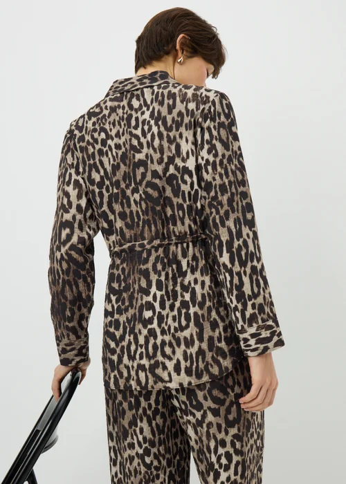 Brown Leopard Print Co Ord Blouse - 24 Image 3