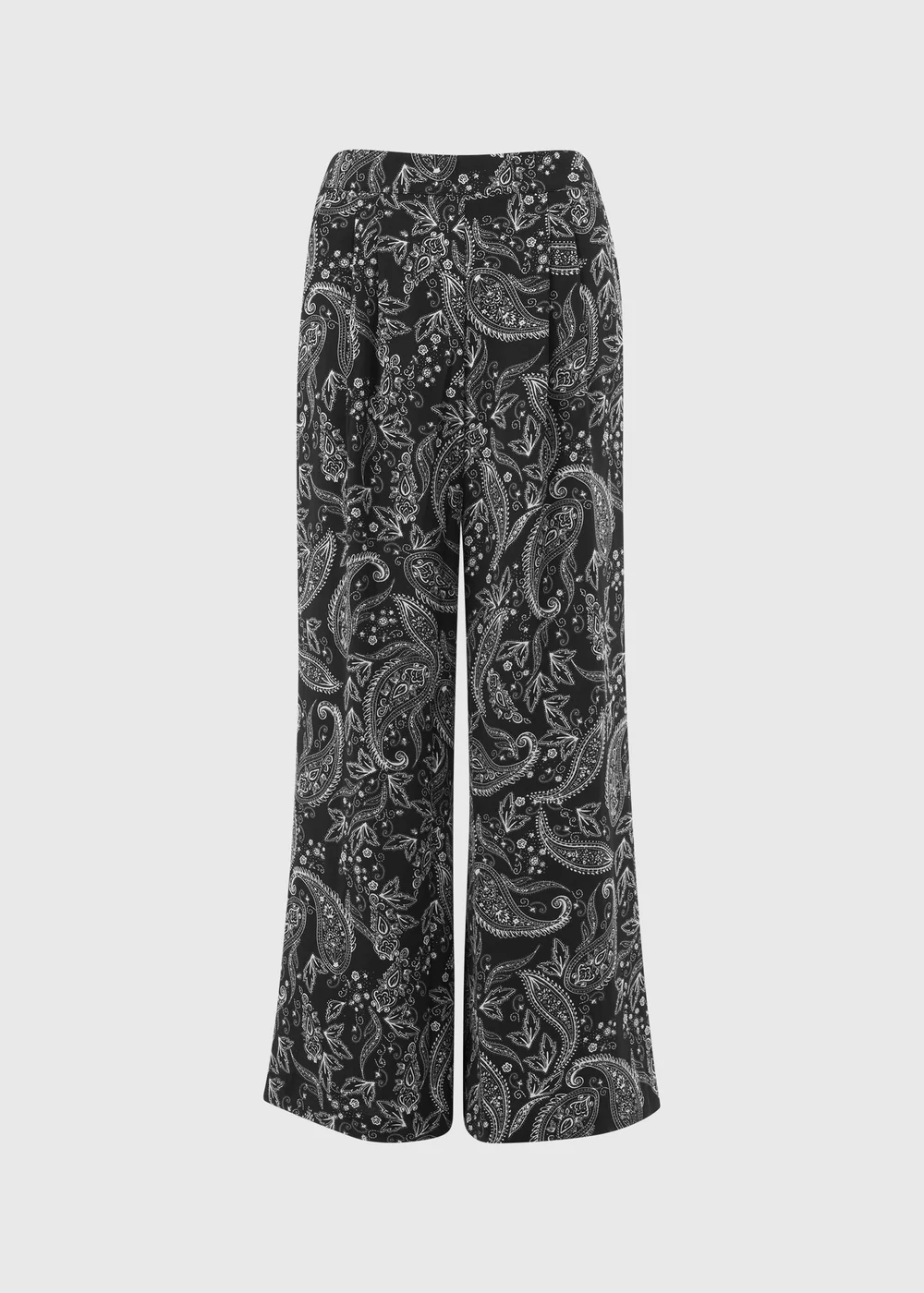 Black Paisley Co Ord Wide Leg Trousers - 22/L31 Image 4