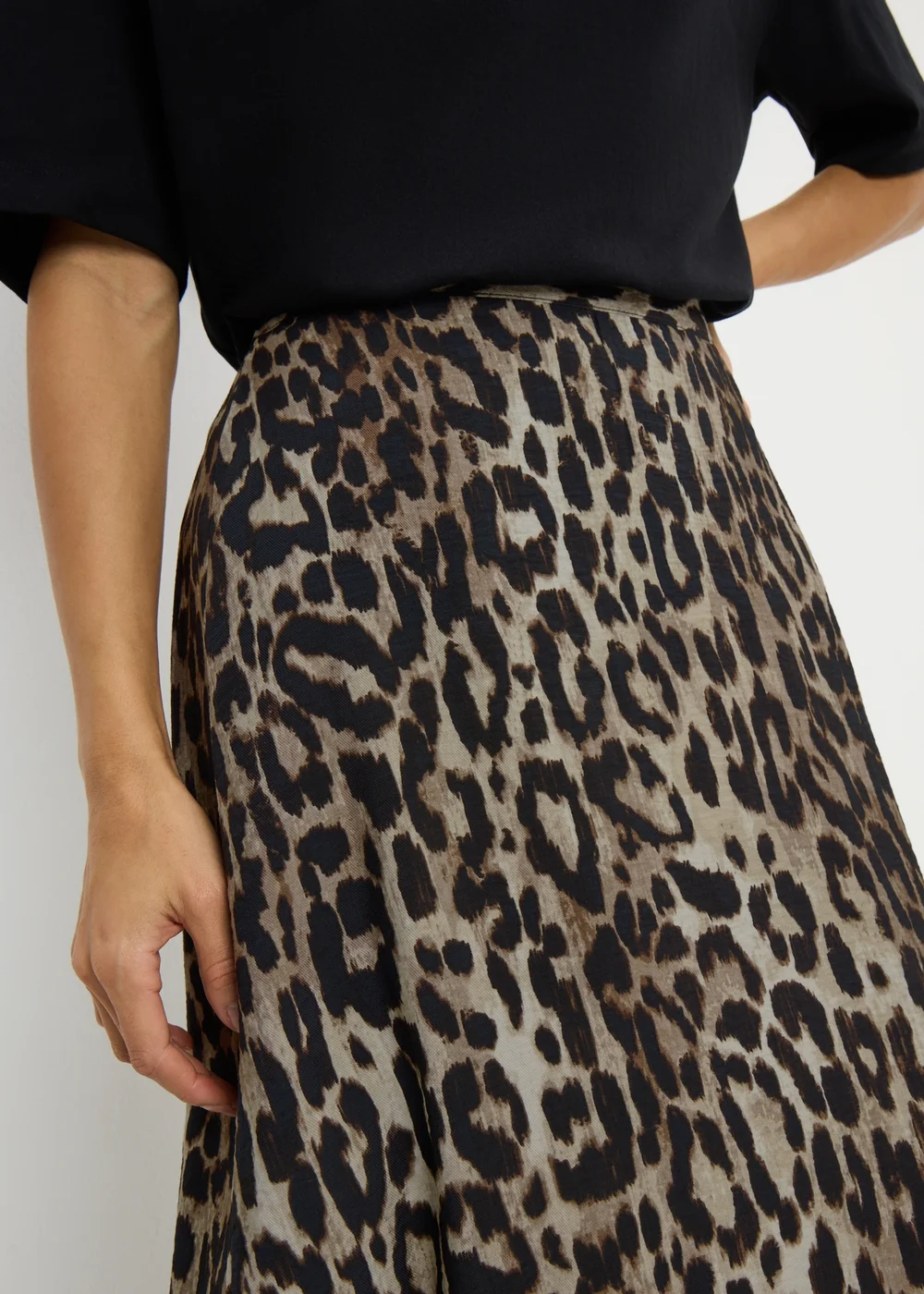 Brown Leopard Print Co Ord Midaxi Skirt - 26 Image 3