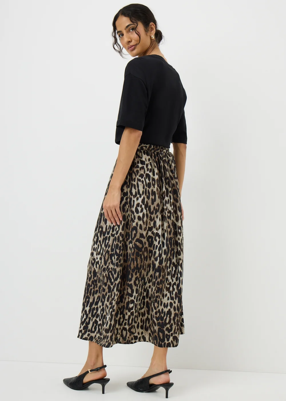 Brown Leopard Print Co Ord Midaxi Skirt - 26 Image 2