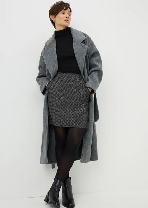 Black Geometric Mini Skirt - 22 Image 2