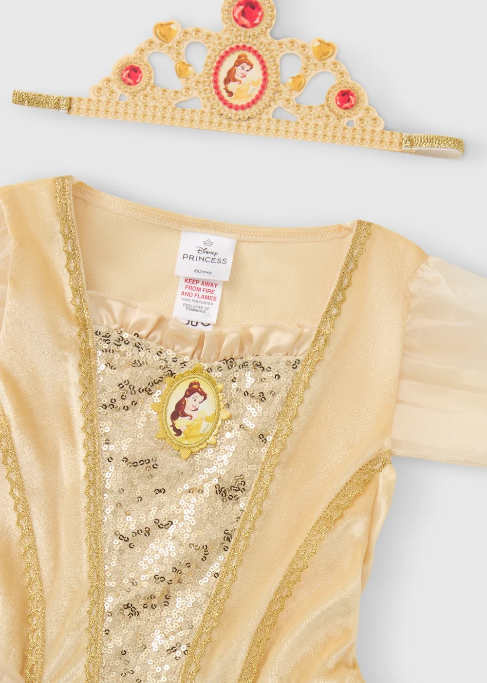 Disney Princess Girls Gold Belle Fancy Dress Costume (3-9yrs) - 3 Yrs | Matalan Disney Princess Girls Gold Belle Fancy Dress Costume (3-9yrs) - 3 Yrs | Matalan