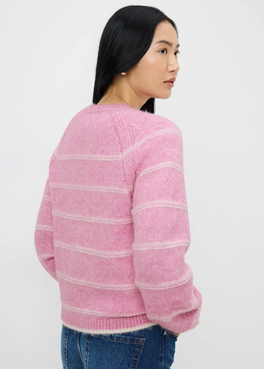 Pink Stripe Knitted Jumper - XS Image 3