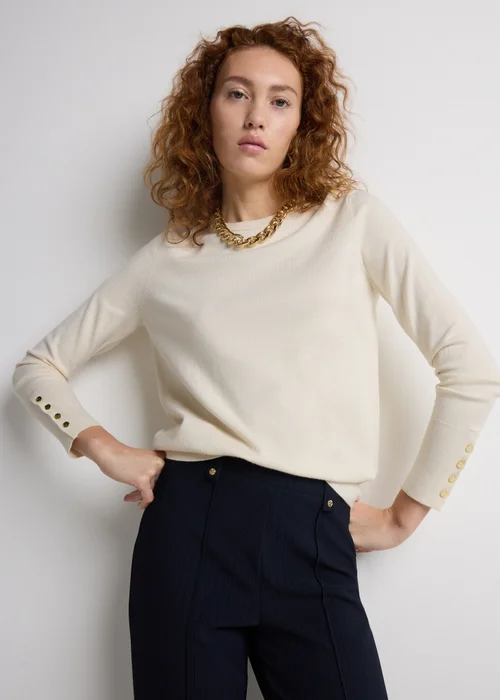 Et Vous Ivory Fine Gauge Jumper - 24 Image 1