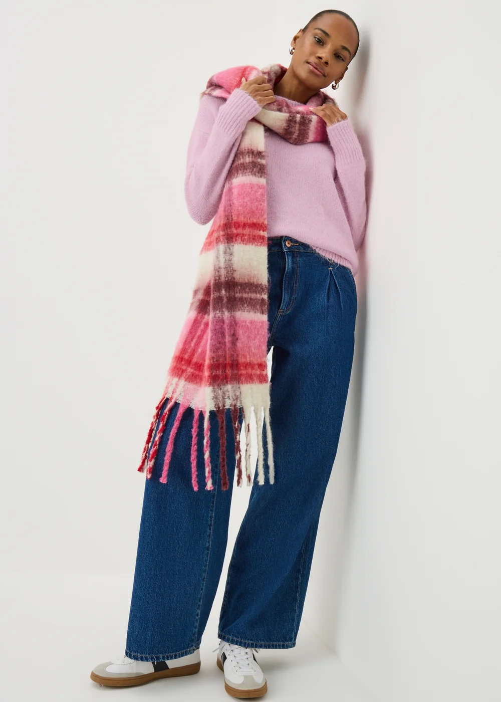 Pink Fluffy Lofty Crew Neck Jumper - XS Image 2