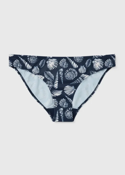 Navy Shell Print Bikini Bottoms - 20 Image 3