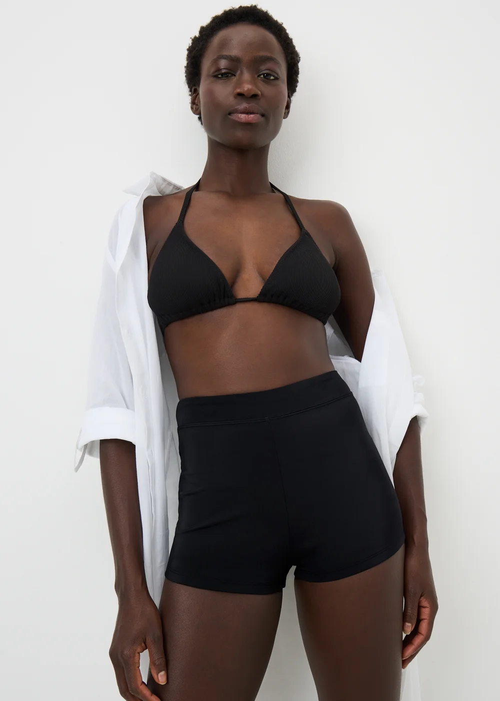 Black Shapewear Short Bikini Bottoms - 10 Image 1