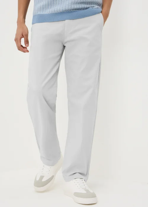 Light Grey Straight Fit Chinos - 30 Waist Regular Image 2