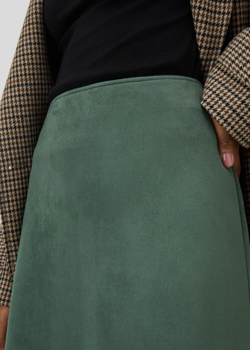 Teal Faux Suede Mini Skirt - 16 Image 2