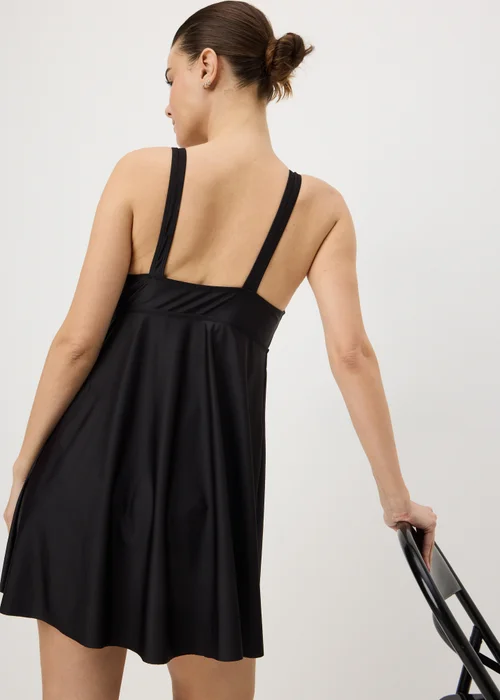 Black Shapewear Swim Dress - 28 Image 2