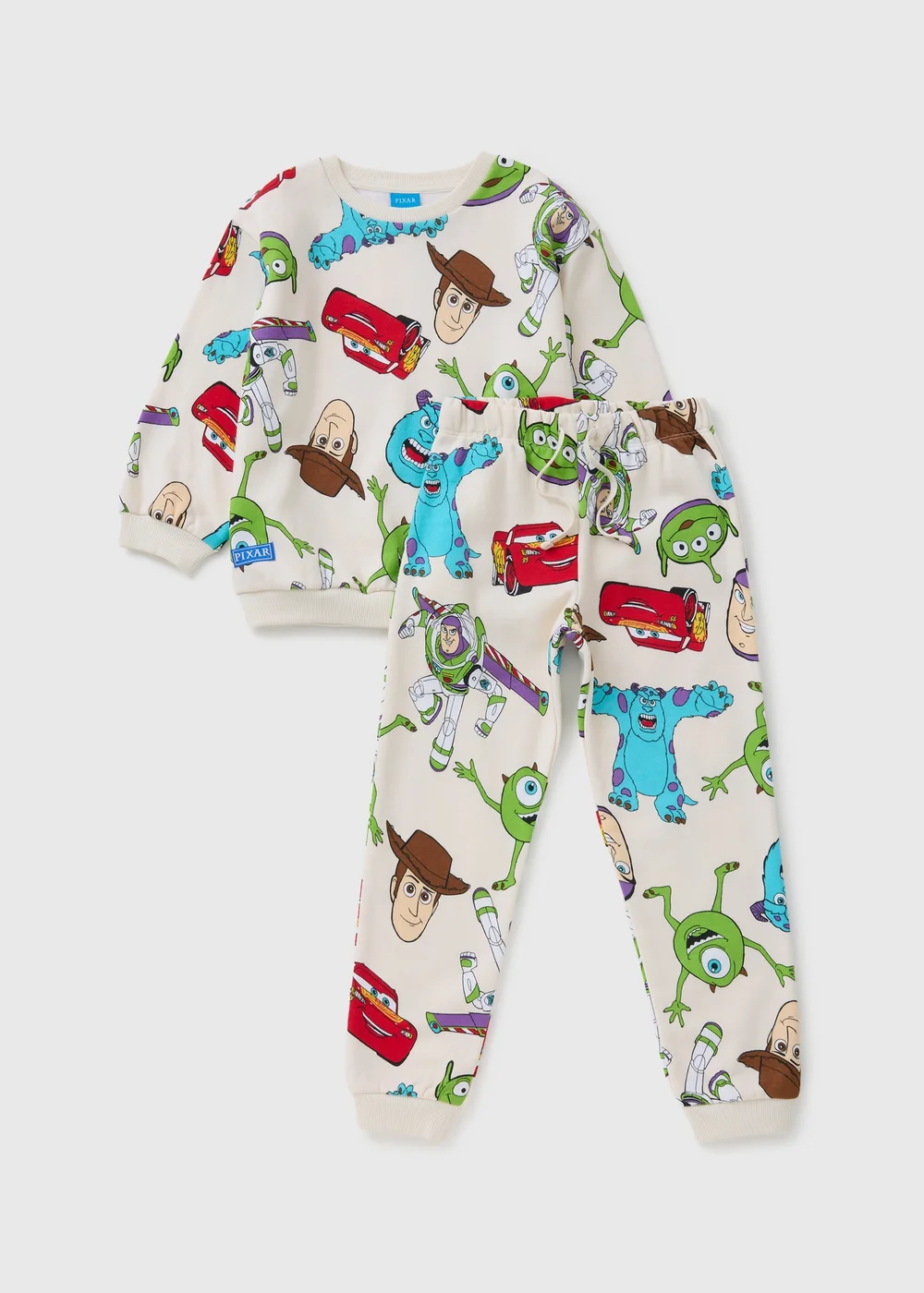 Toy Story Boys Cream Sweatshirt & Jogging Bottom Set (1-7yrs) - 1-1.5 Yrs Image 1