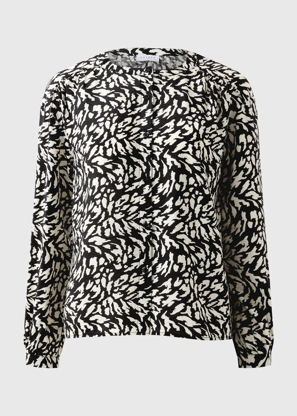 Black Animal Print Button Shirt - 22 Image 4