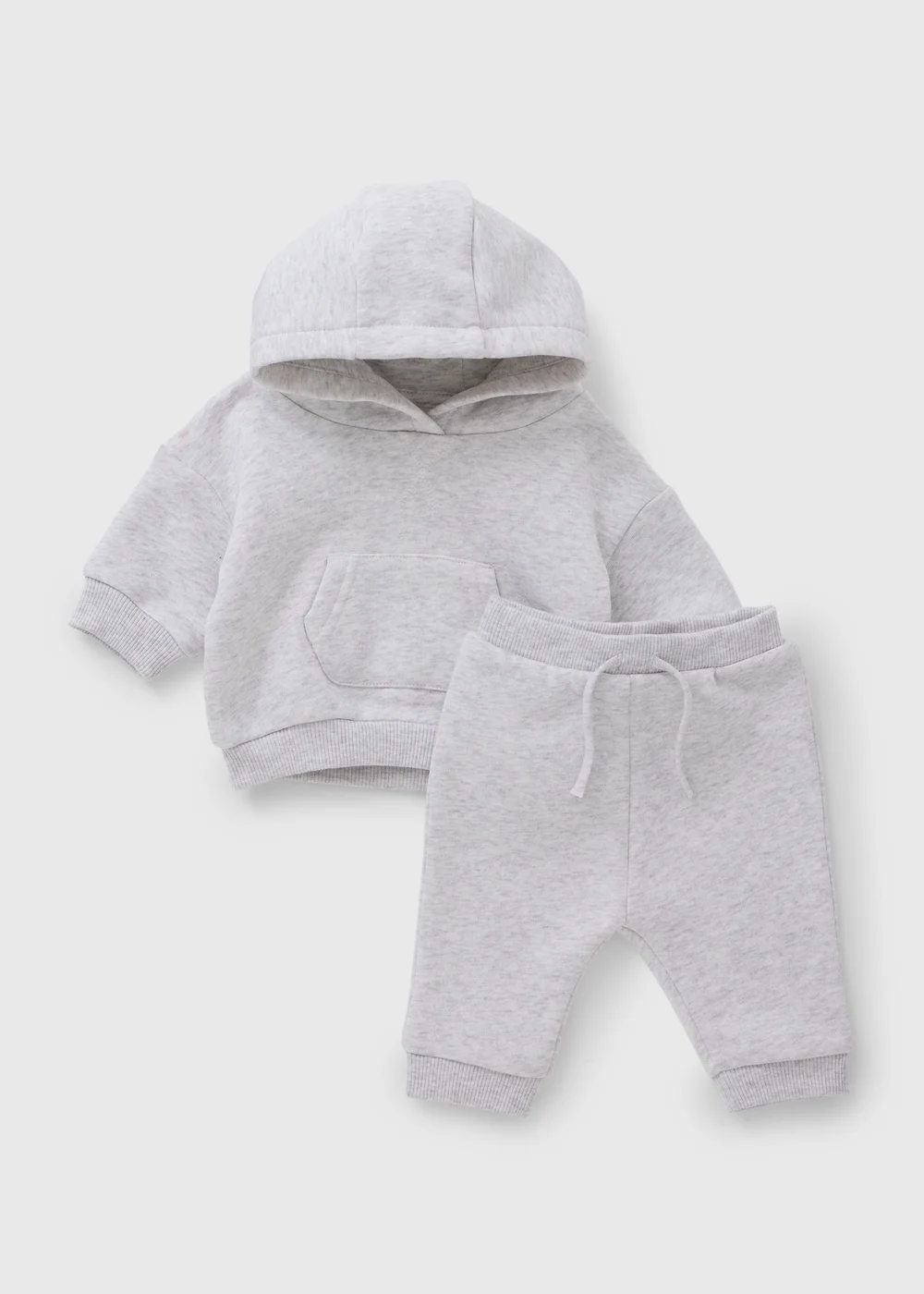 Baby Grey Hoodie & Jogging Bottom Set (0-23mths) - 0-3 months Image 1
