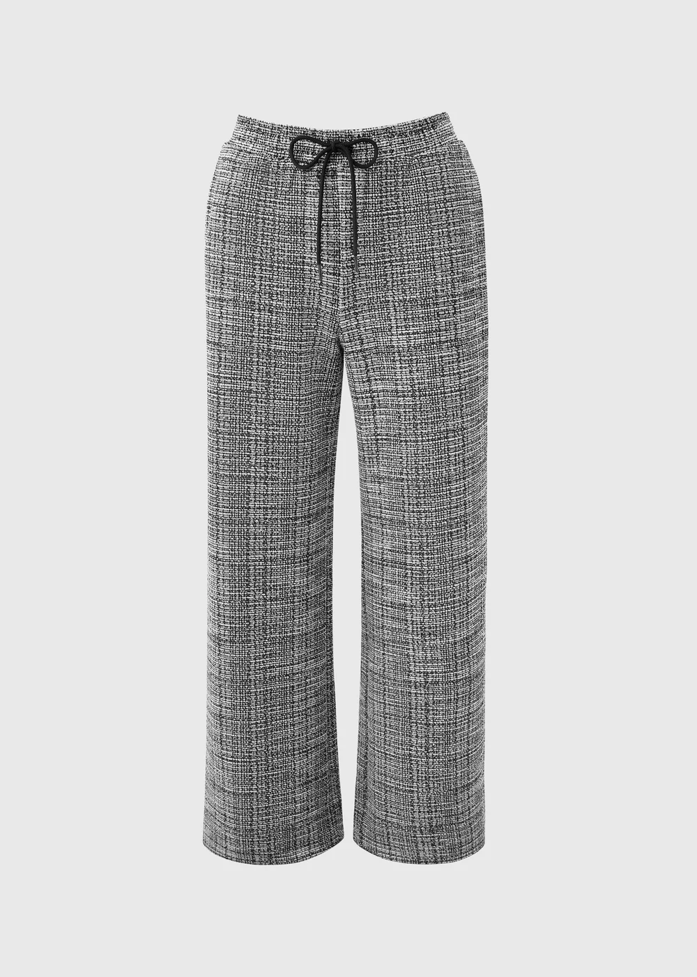 Black Textured Wide Leg Co Ord Trousers - 22/L33 Image 4
