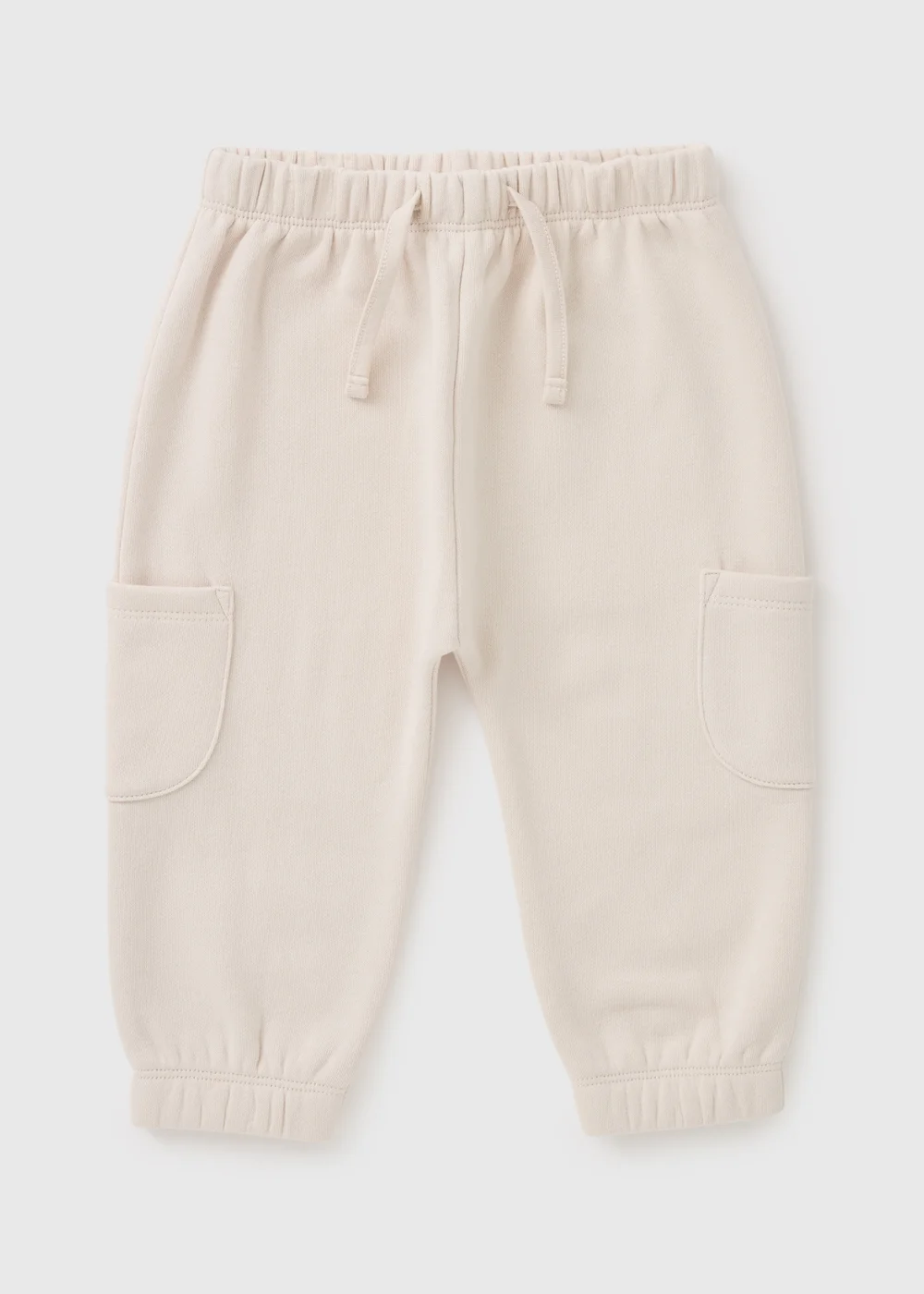 Baby Cream Cargo Jogging Bottoms (0-23mths) - 9-12 months Image 1