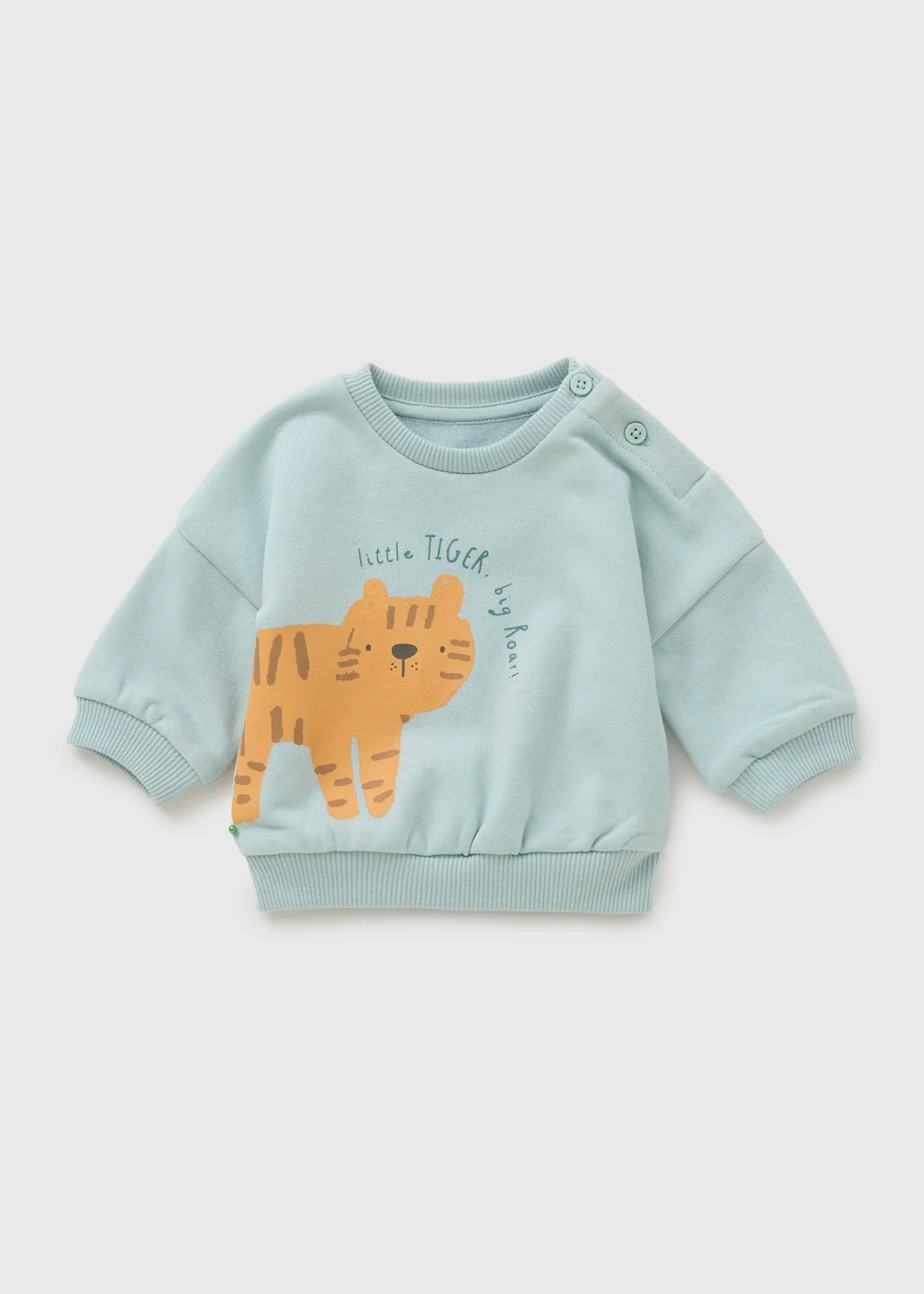 Baby Blue Tiger Sweatshirt (Newborn-23mths) - 0-3 months Image 1