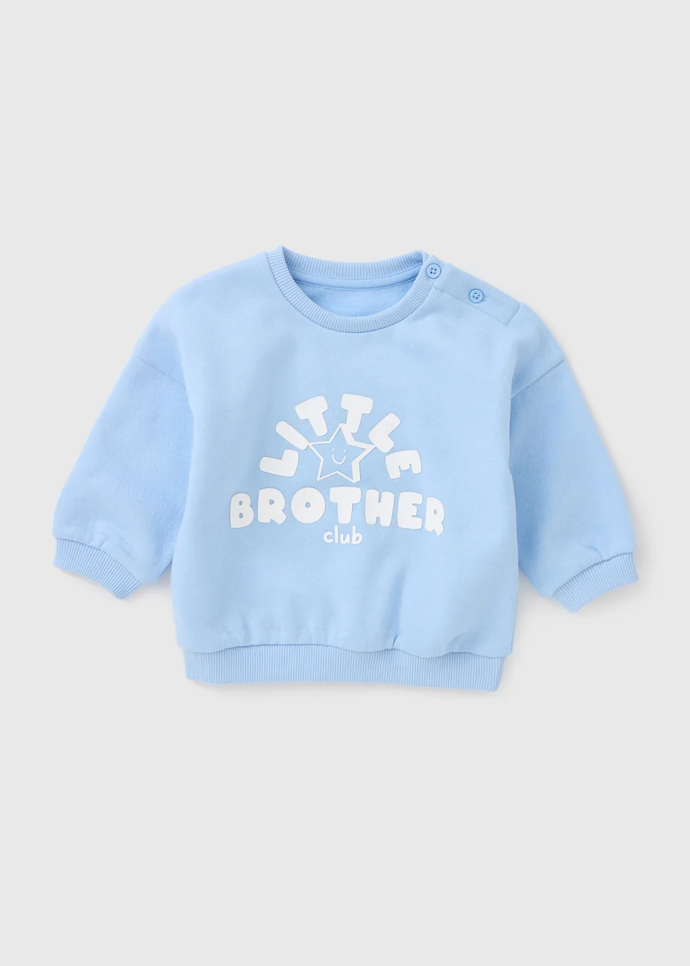 Baby Blue Little Brother Sweatshirt (Newborn-23mths) - 0-3 months Image 1