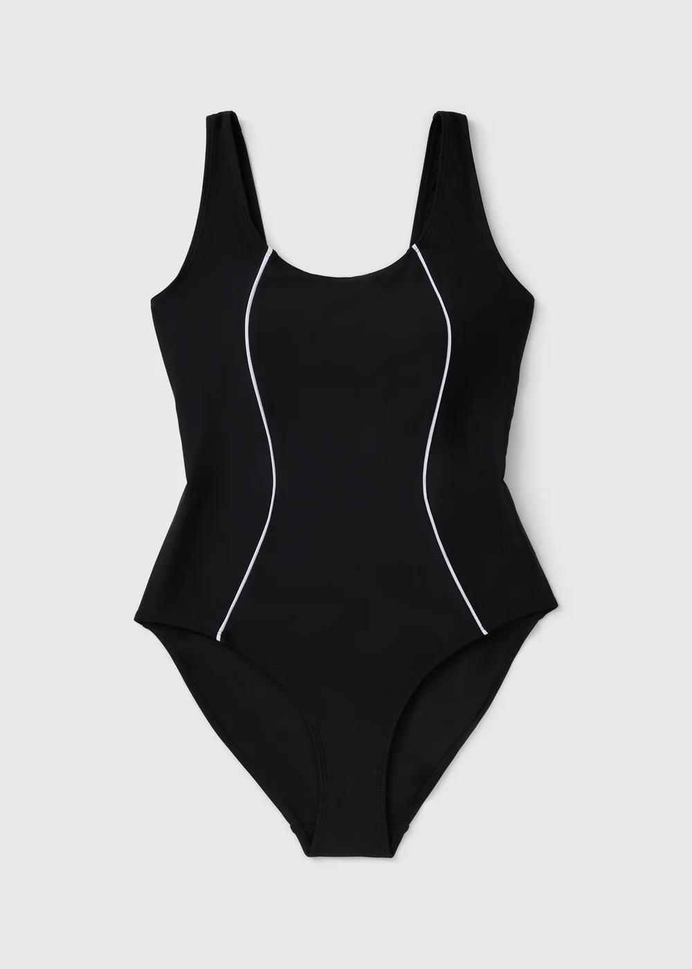 Souluxe Black Contrast Taping Swimsuit - 8 Image 3
