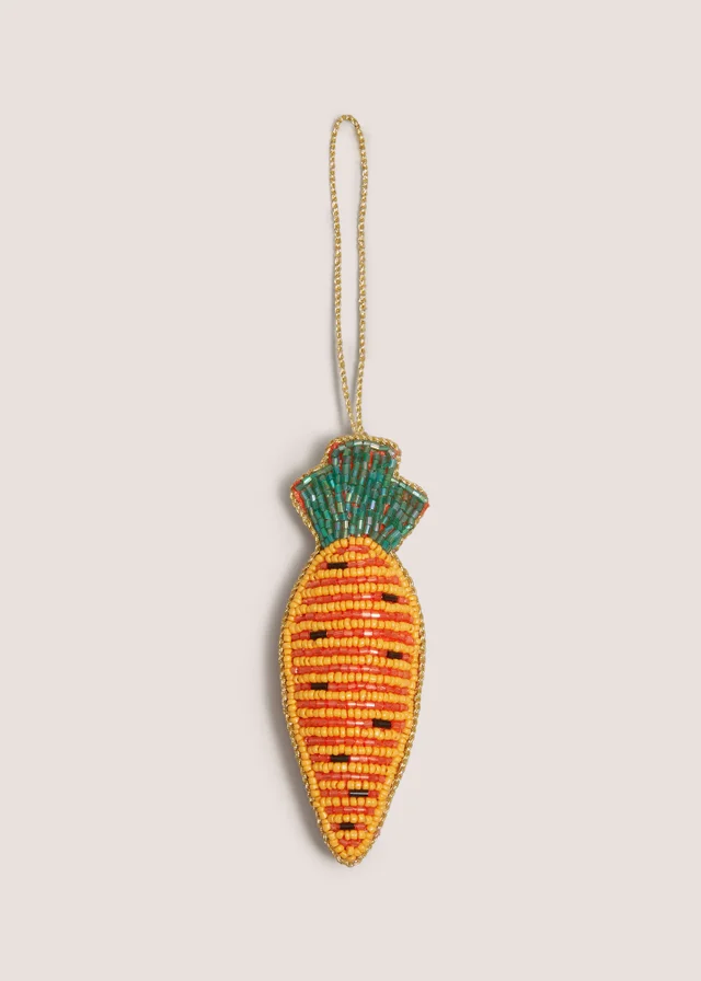 Easter Carrot Beaded Hanging Decoration