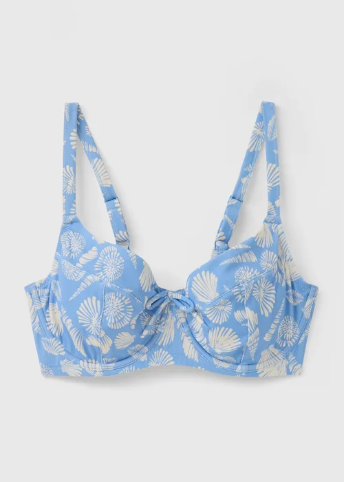 DD+ Blue Shell Print Bikini Top - 32DD Image 3