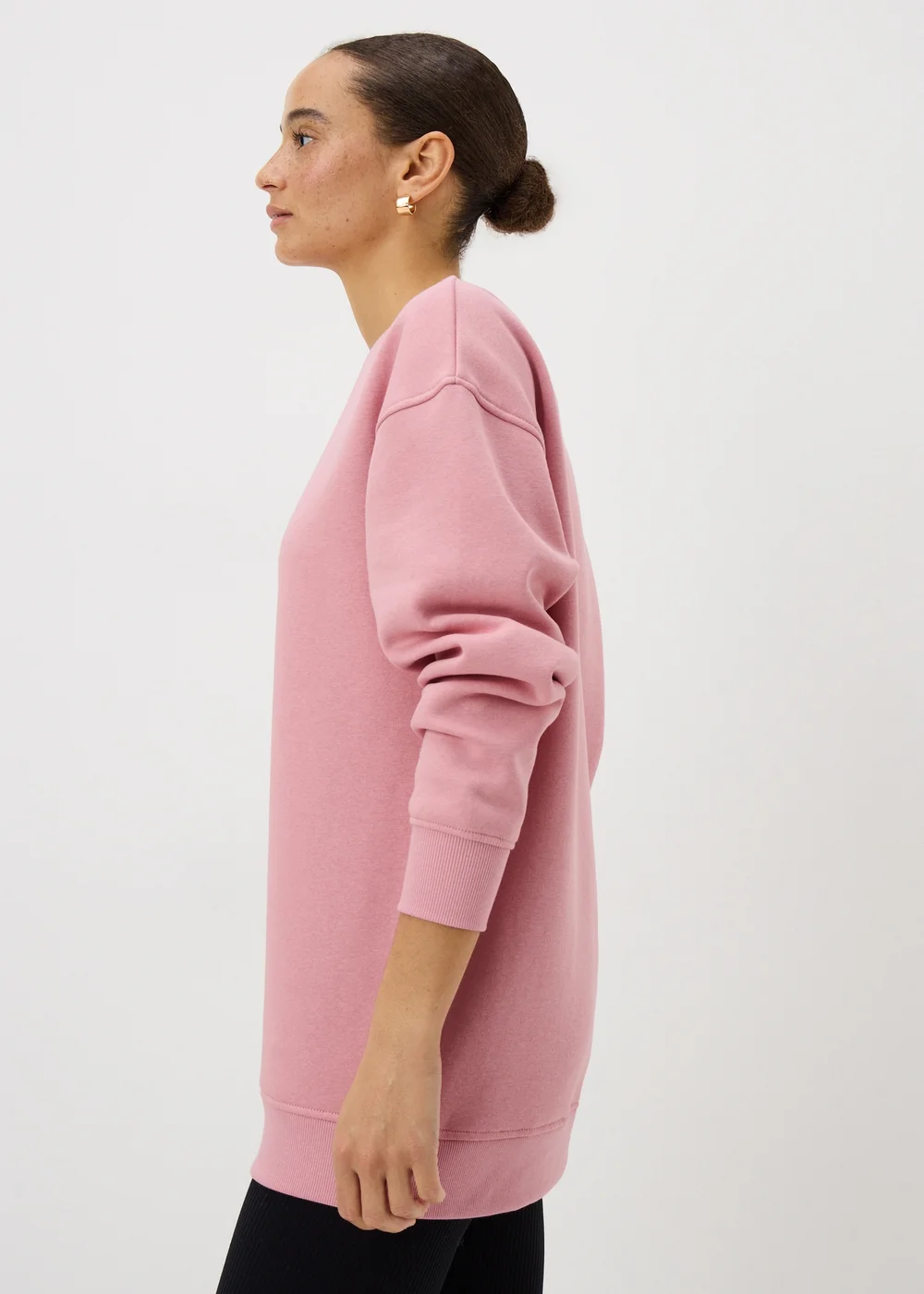 Pink Longline Sweatshirt - L Image 1