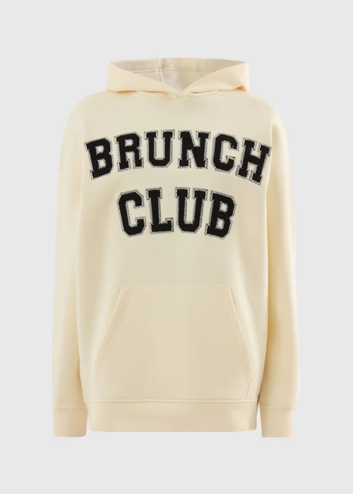 Cream Brunch Club Hoodie - XS Image 3