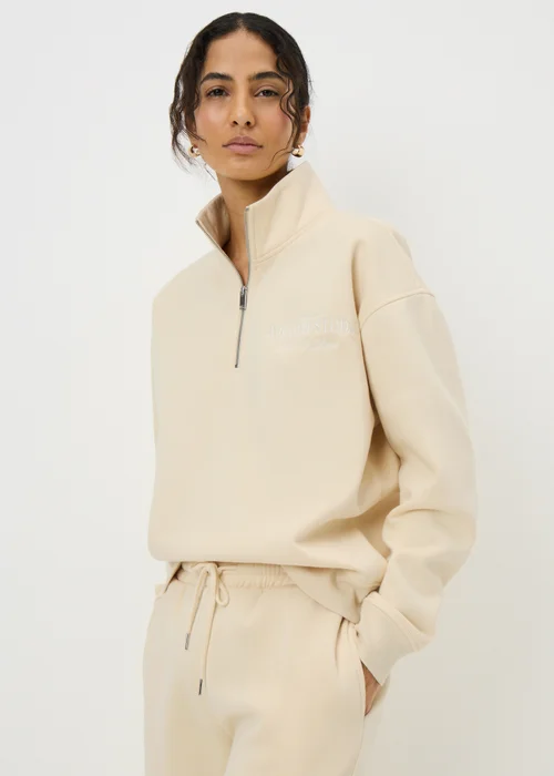 Buttermilk Half Zip Co Ord Sweatshirt - XS Image 1