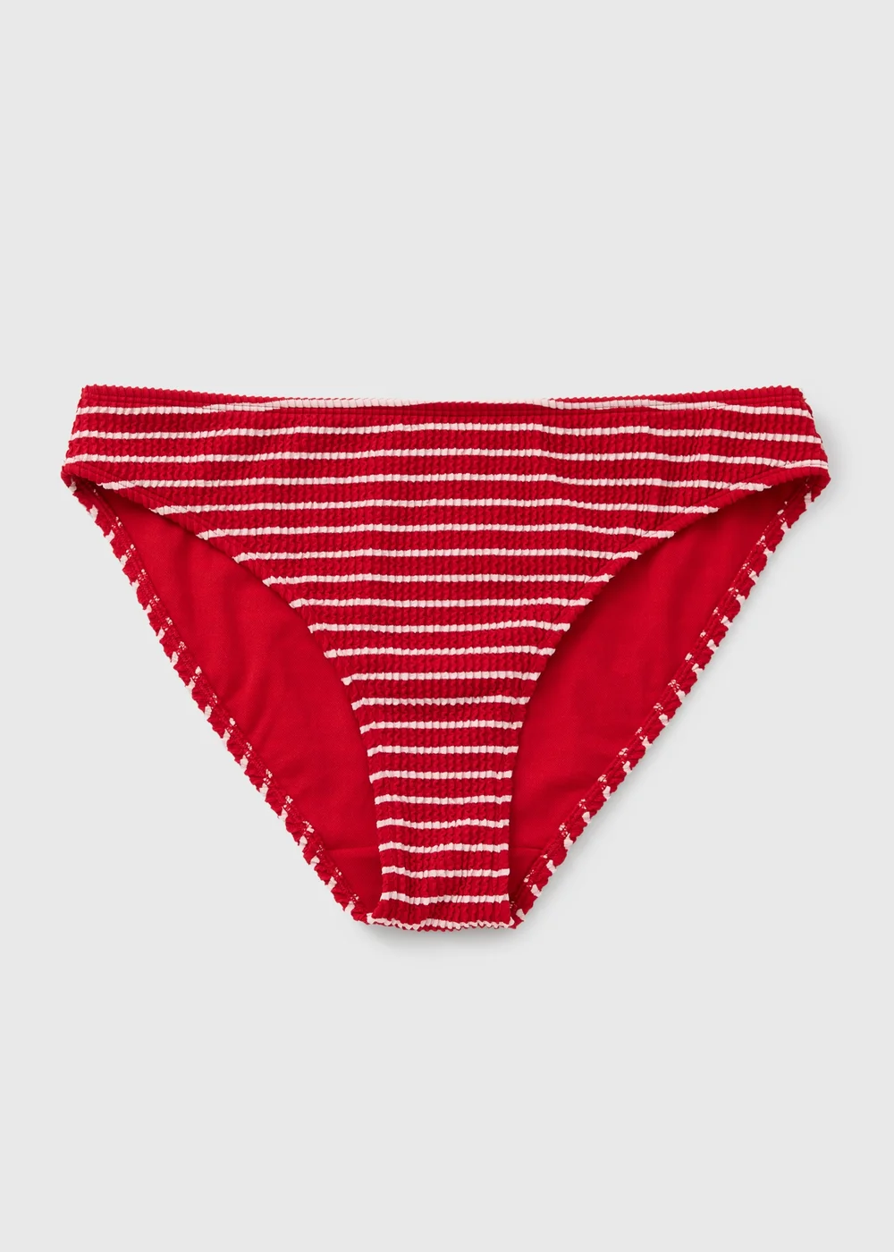 Red Stripe Textured Bikini Bottoms - 6 Image 3