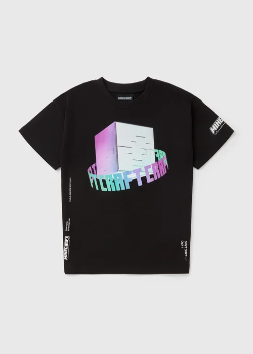 Minecraft Boys Black Graphic T-Shirt (5-13yrs) - 5 Yrs Image 1