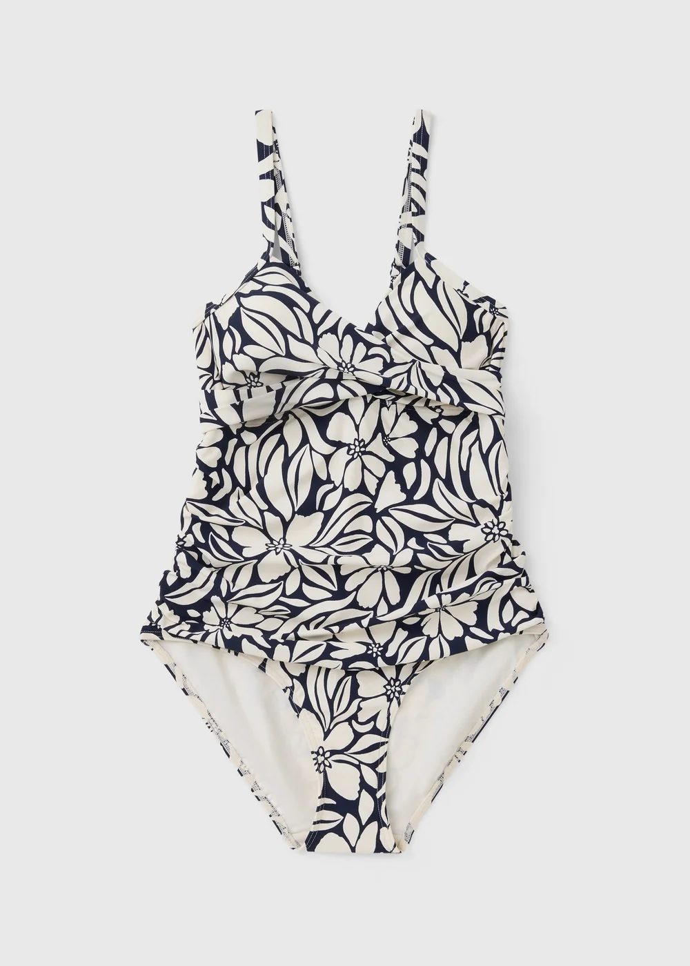 Navy Floral Stamp Swimsuit - 26 Image 3
