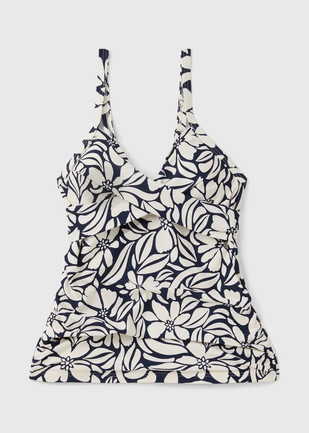 Navy Print Shapewear Tankini Top - 10 Image 3