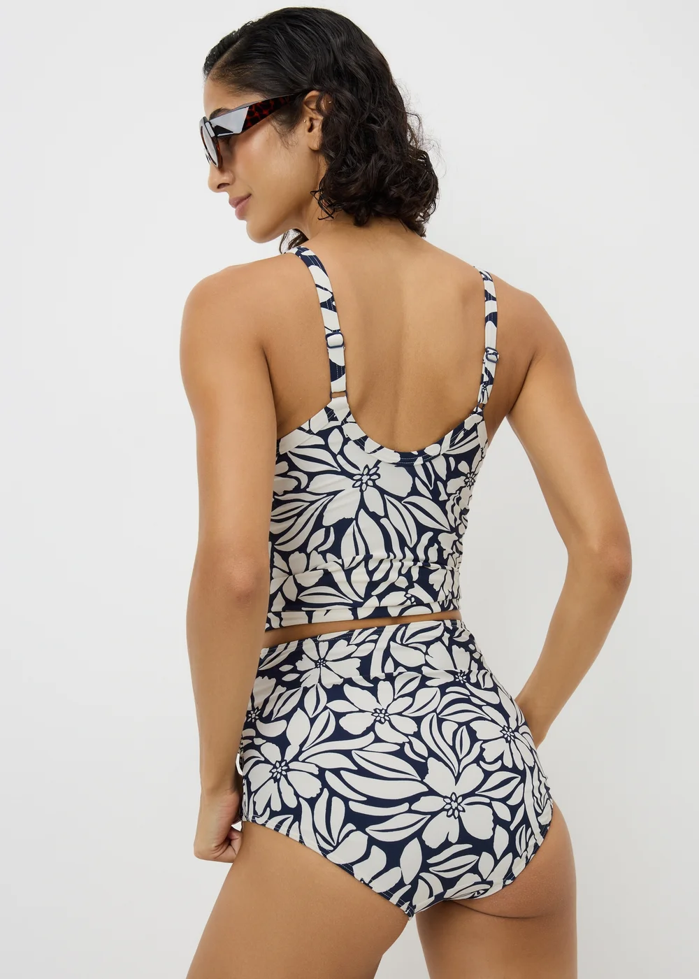 Navy Print Shapewear Bikini Bottoms - 22 Image 2