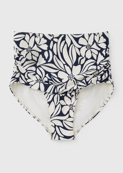 Navy Print Shapewear Bikini Bottoms - 22 Image 3