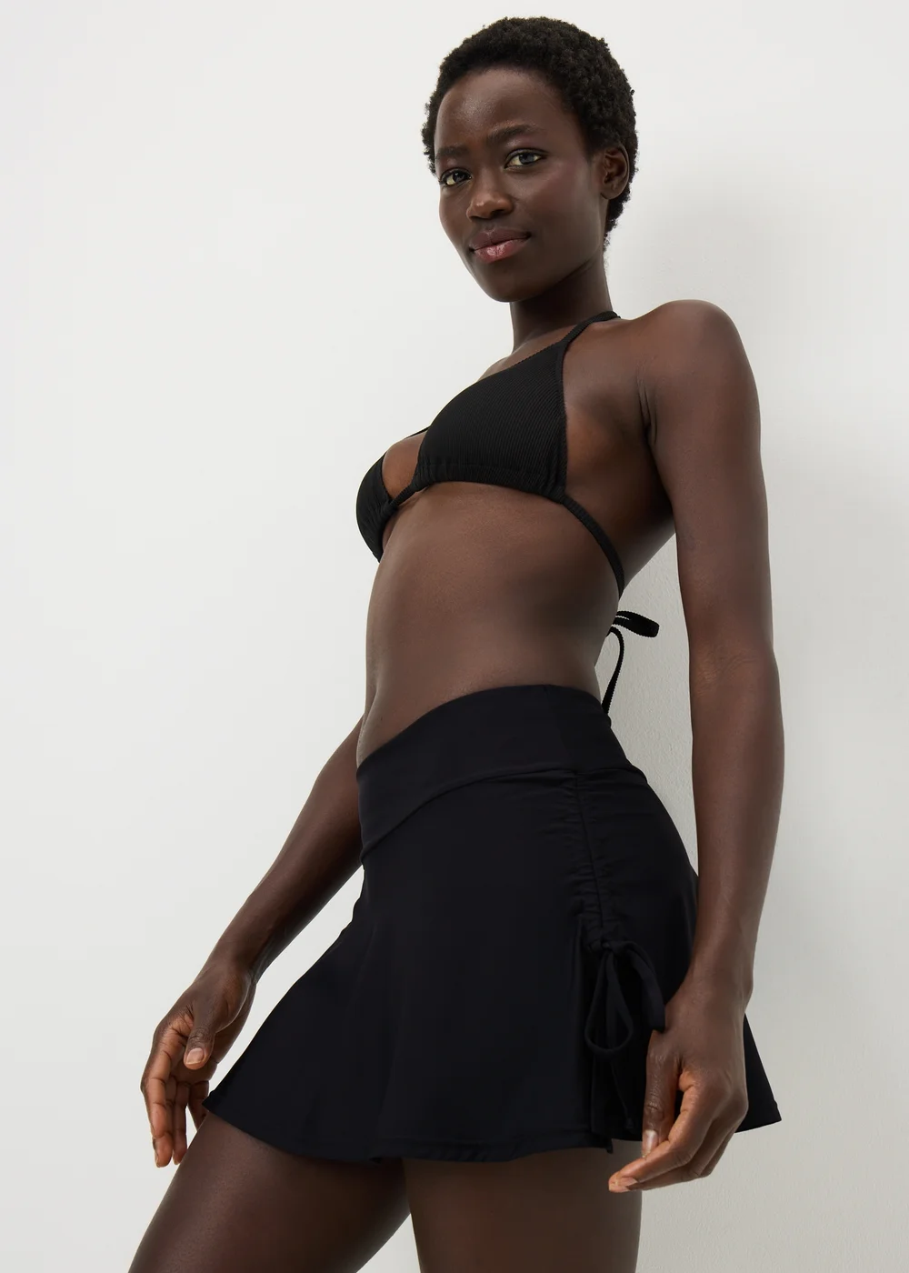 Black Shapewear Skirted Bikini Bottoms - 8 Image 1
