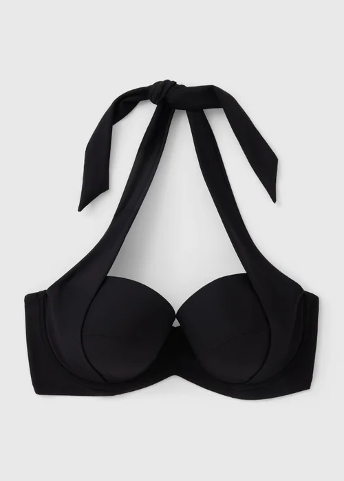 Black Shapewear Cupped Bikini Top - 32DD Image 3