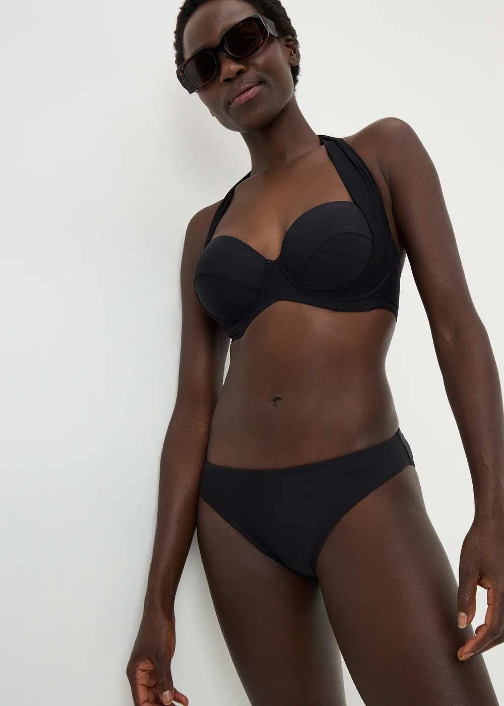 Black Shapewear High Leg Bikini Bottoms - 12 Image 1