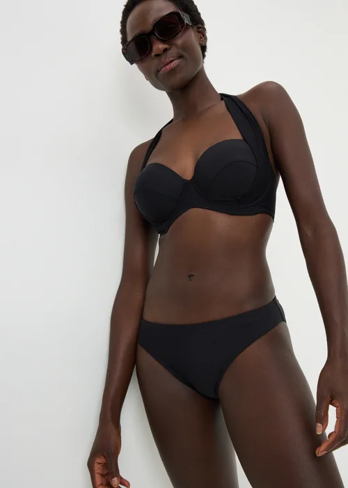 Black Shapewear High Leg Bikini Bottoms - 12 Image 1