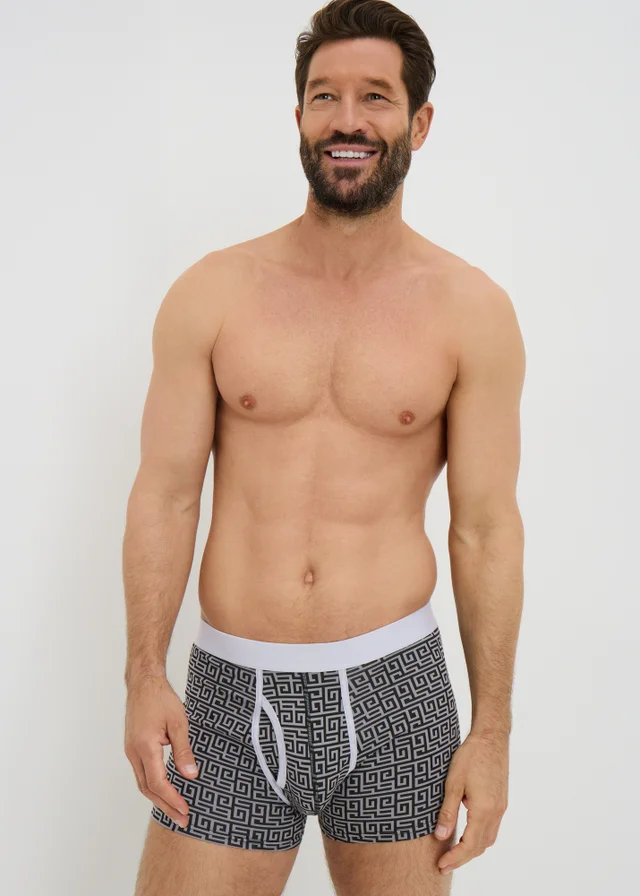 5 Pack Grey Metallic Trunks