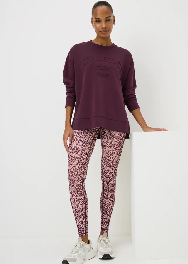 Souluxe Burgundy Slogan Sweatshirt