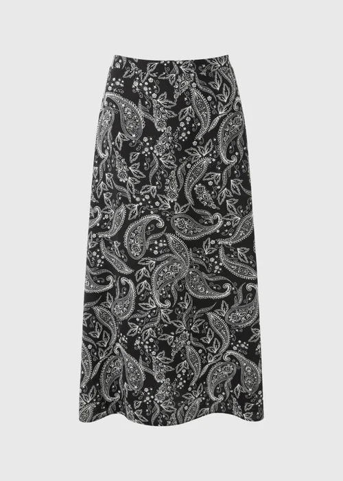 Black Paisley Flared Hem Skirt - 28 Image 4