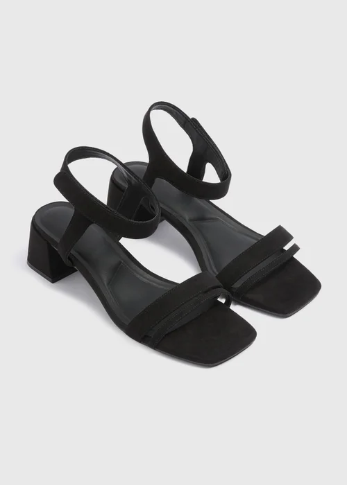 Black Wide Fit Block Heels - 3 Image 1