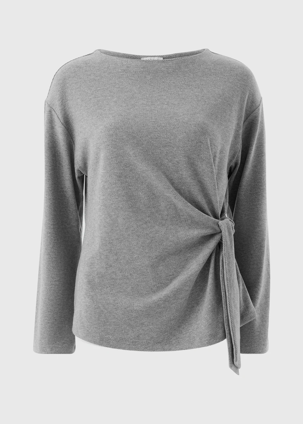 Grey Soft Touch Co Ord Side Tie Top - 12 Image 4