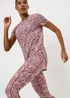 Rose Leopard Spot Longline T-Shirt - Small Image 1