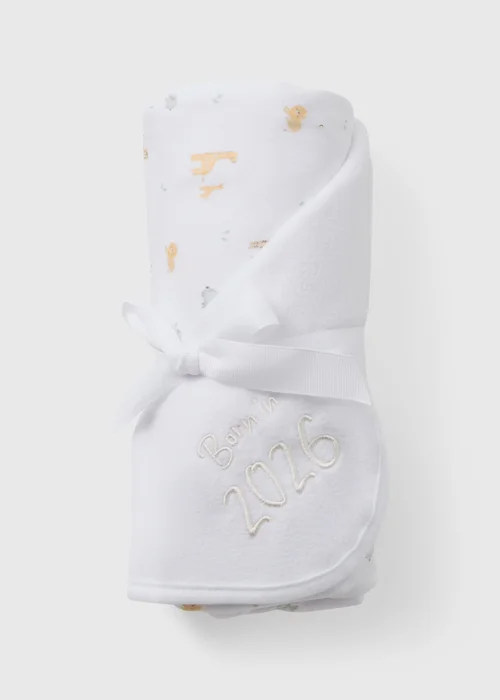 Baby White Born In 2026 Blanket - One Size Image 1