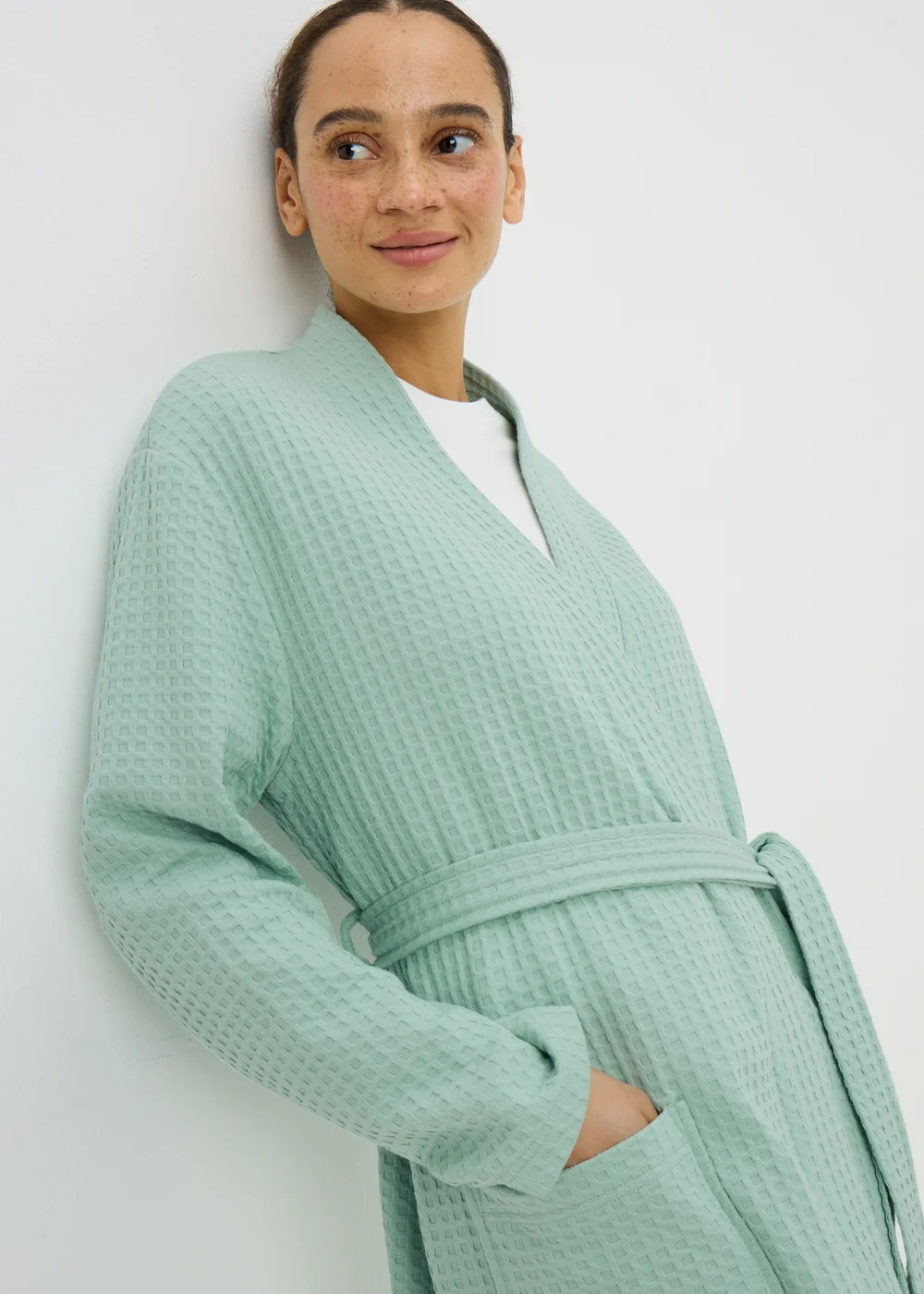 Green Waffle Dressing Gown - Extra small | Matalan Green Waffle Dressing Gown - Extra small | Matalan