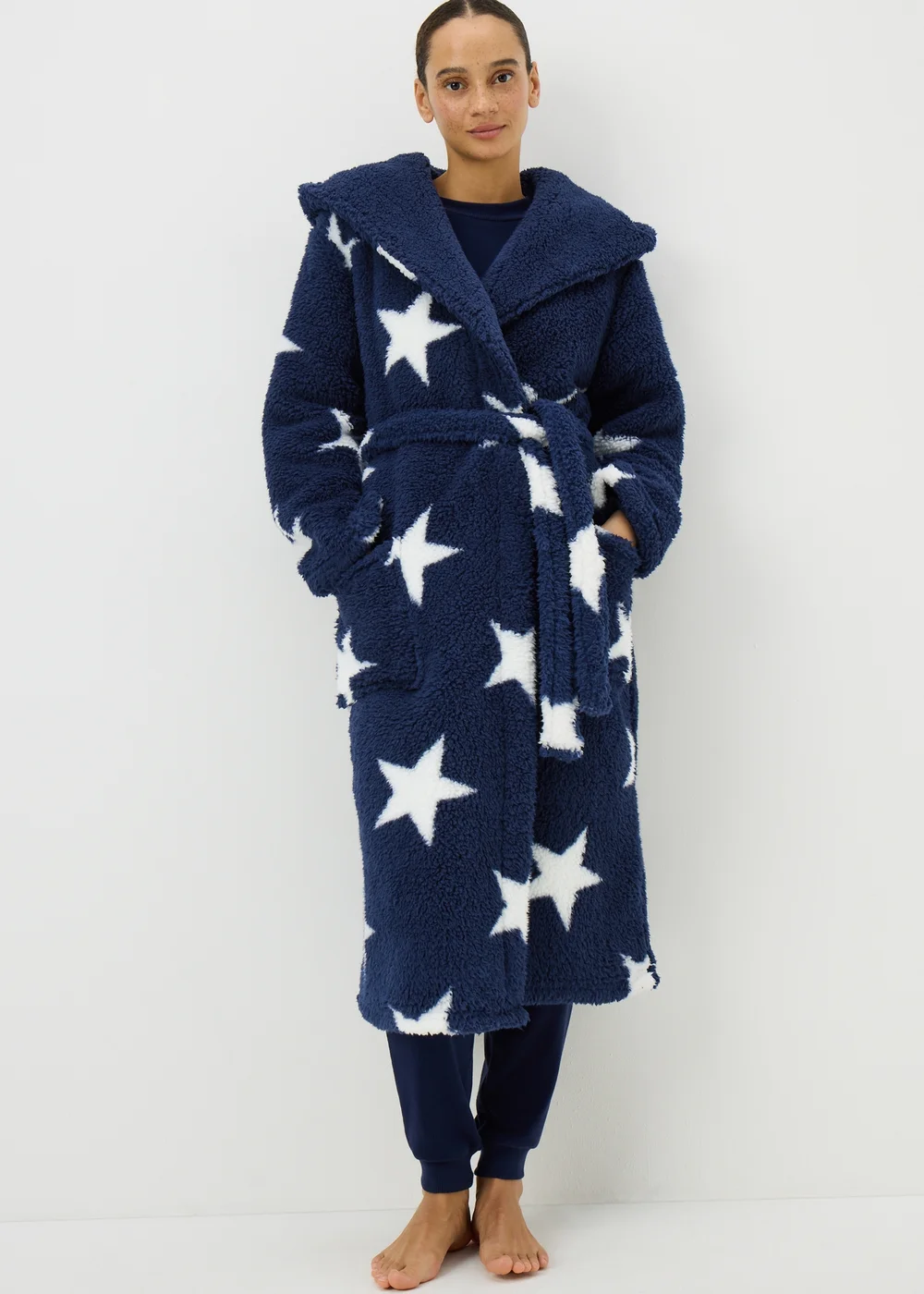 Fleece Dressing Ladies Dressing Gowns Matalan Navy Star Pattern Fleece Dressing Gown Extra Small Fleece Dressing Ladies Dressing Gowns Matalan Navy Star Pattern Fleece Dressing Gown Extra Small